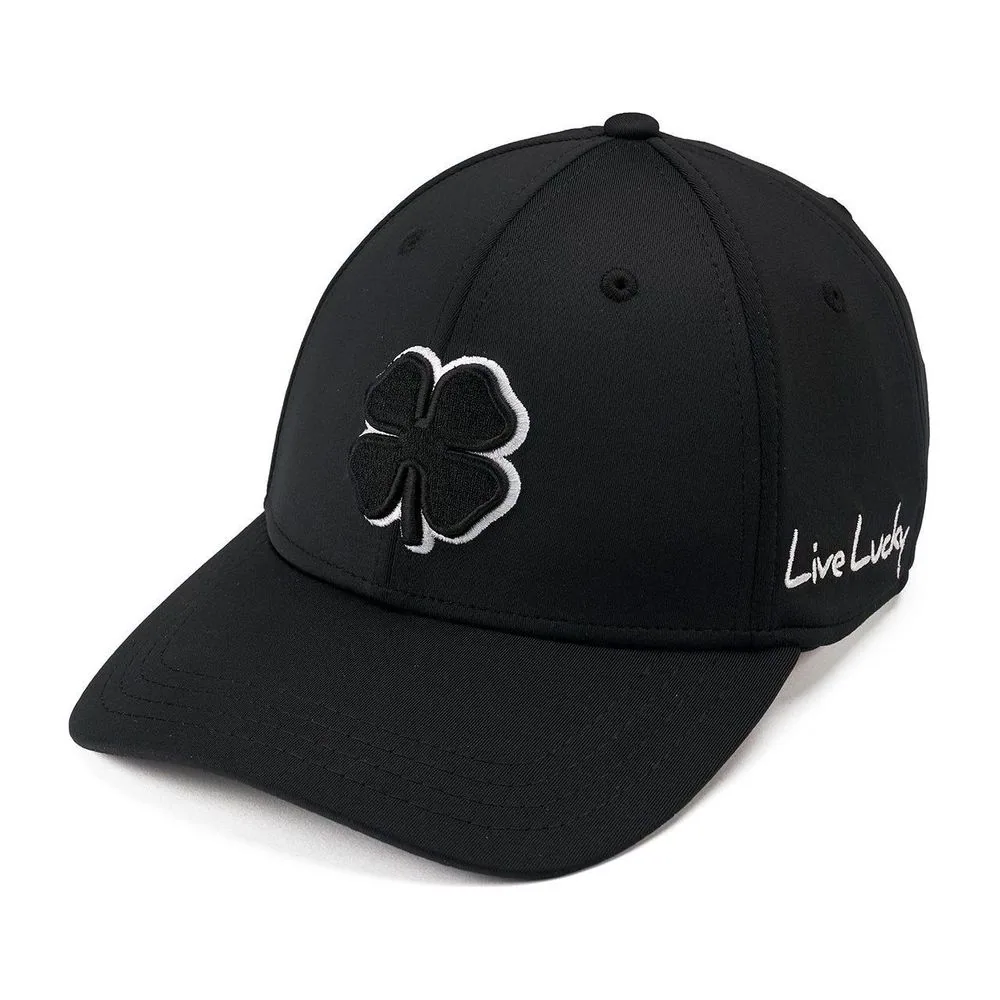 Premium Clover 2 Black Fitted Performance Hat by Black Clover