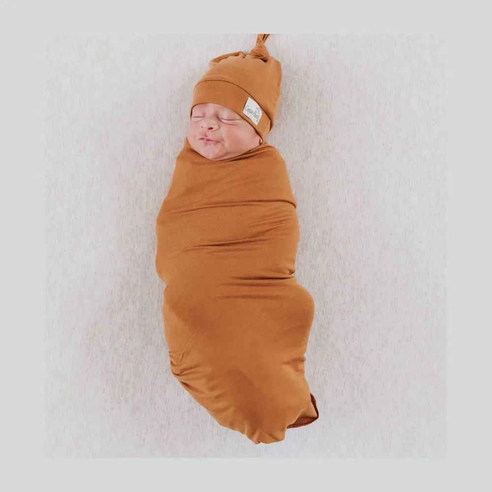 Knit Swaddle Blanket by Copper Pearl