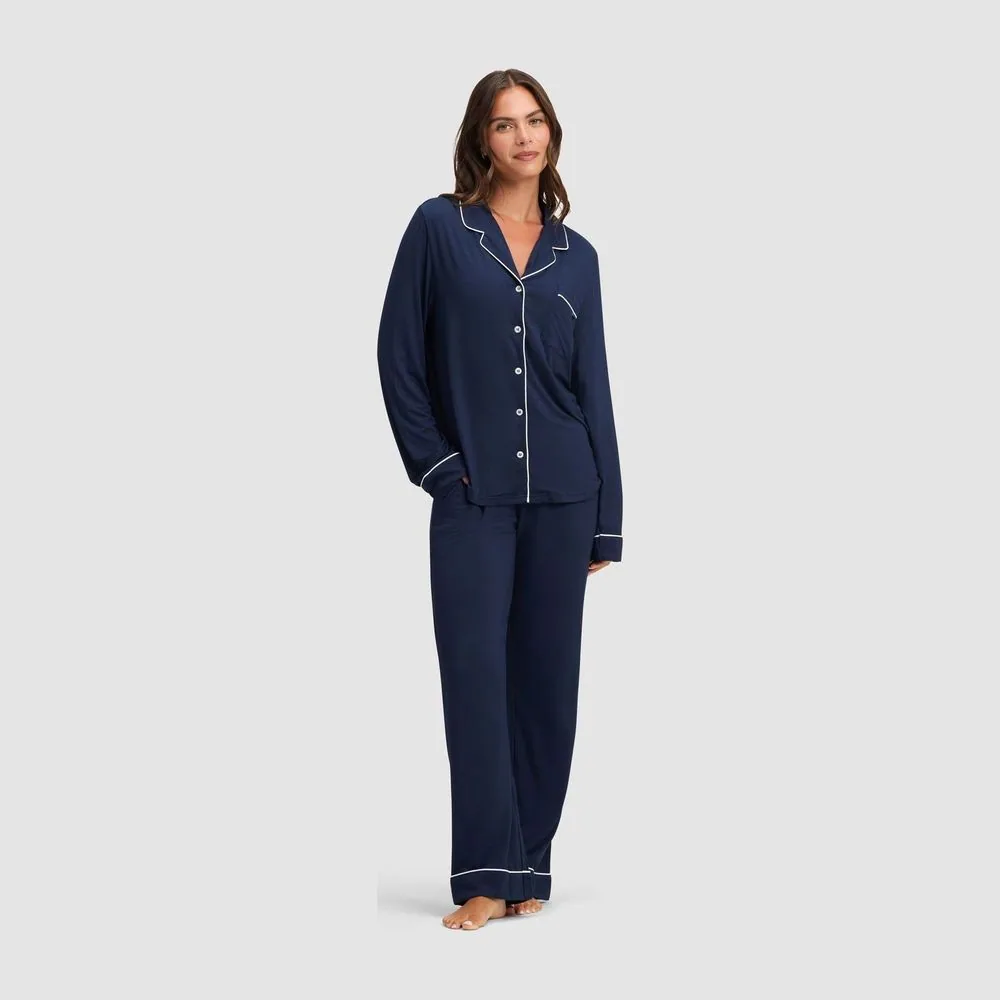 Women's Bamboo Stretch-Knit Long Sleeve Pajama Set by Cozy Earth