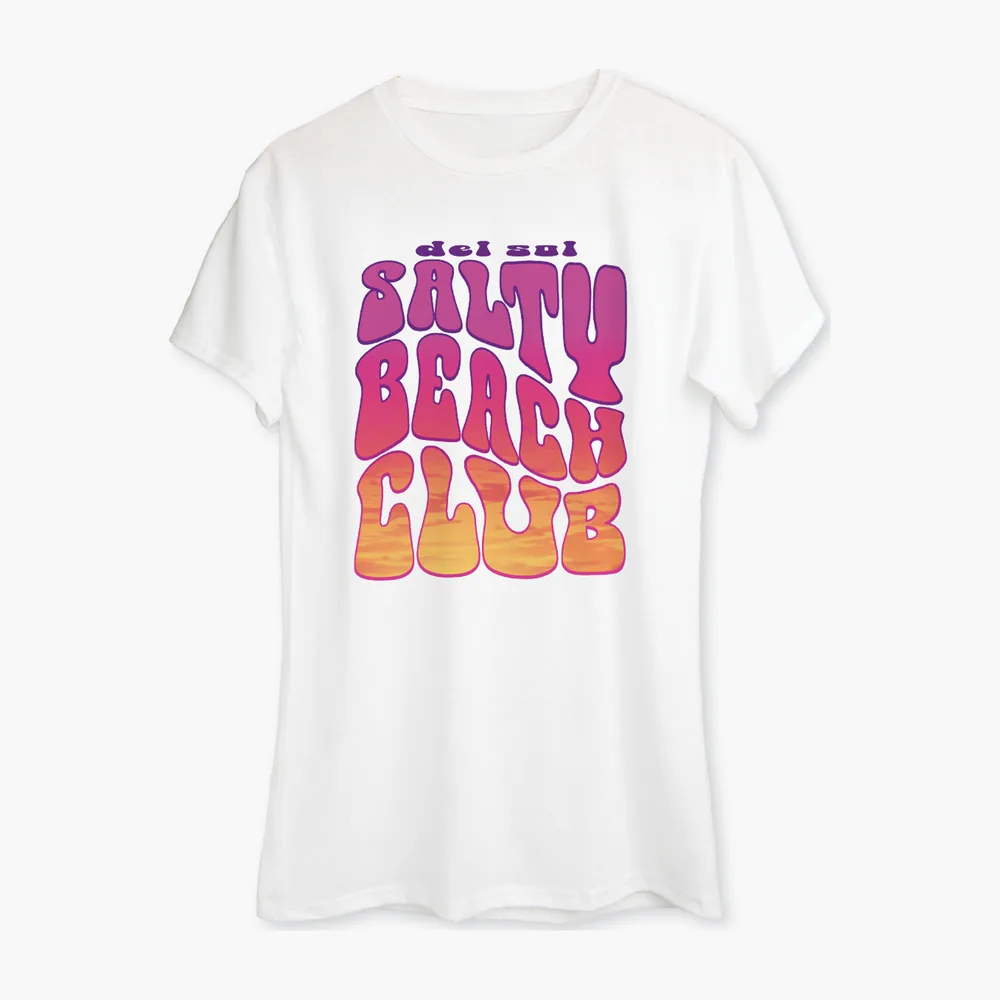 Women's Color-Changing Salty Beach Club T-Shirt by Del Sol