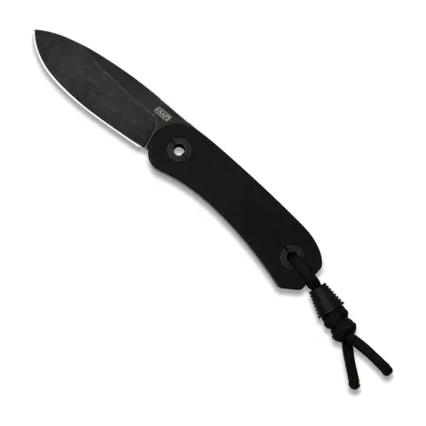 Lander 4 Fixed Blade, D2, Black G10 by Knafs