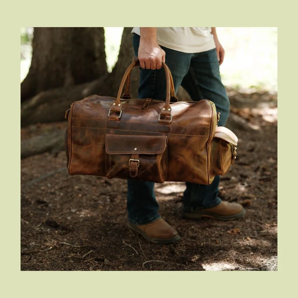 60L Weekender Duffel by Kodiak Leather
