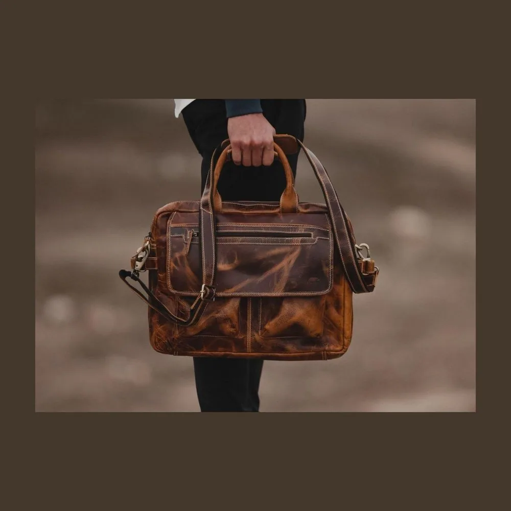Buffalo Leather Pilot Bag by Kodiak Leather