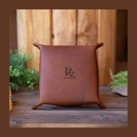 Leather Valet Tray, Small by Lazy 3 Leather Co