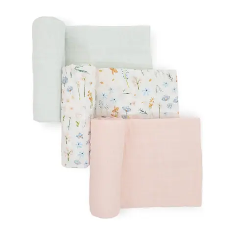 Cotton Muslin Swaddle Three-Pack by Little Unicorn