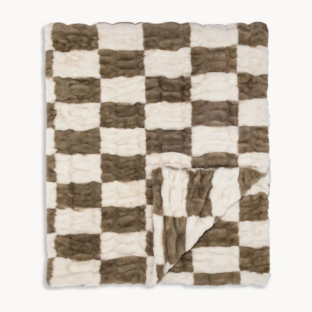 Lola Original, Neutral Check by Lola Blankets