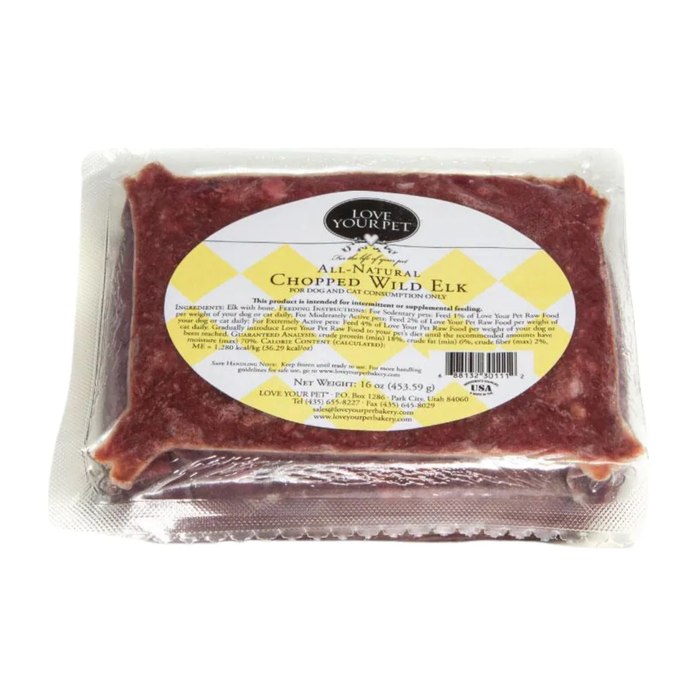 Chopped Wild Elk by Love Your Pet Raw Foods