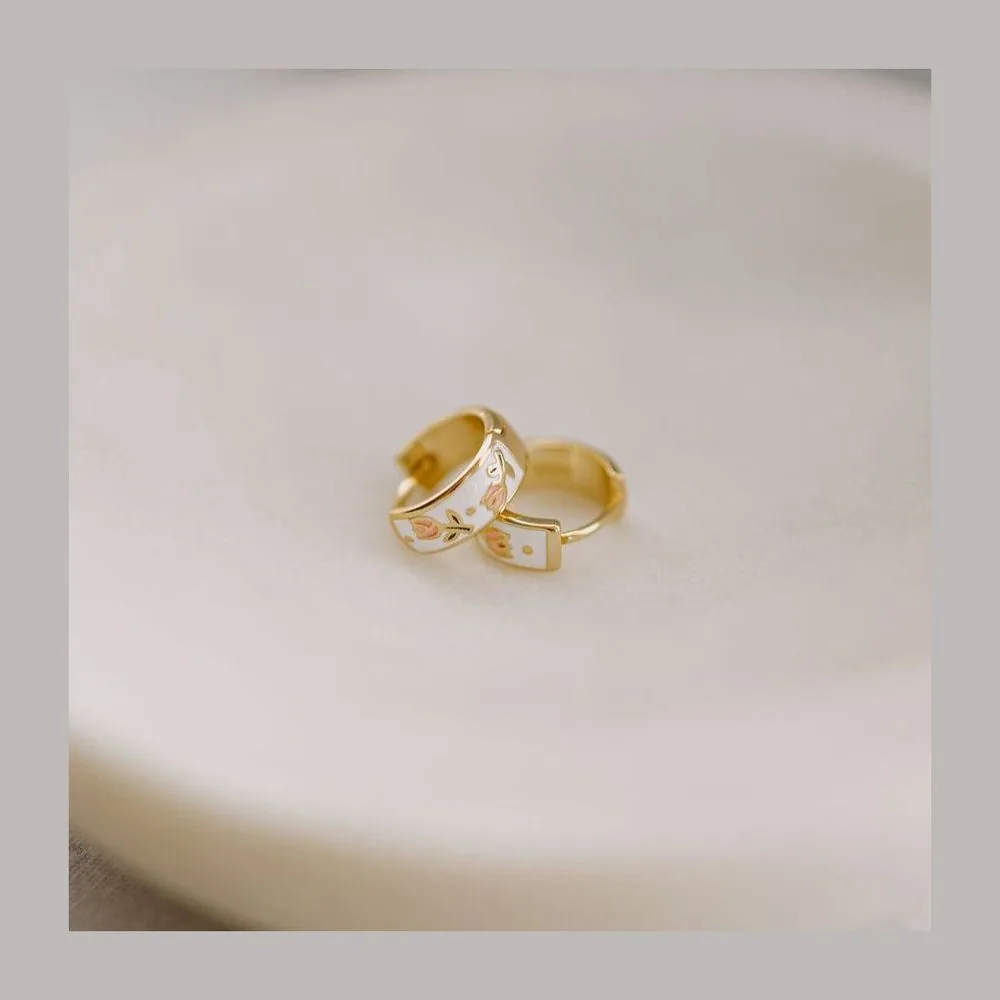 Eloise Tea Cup Hoops by Mauve Jewelry Co.