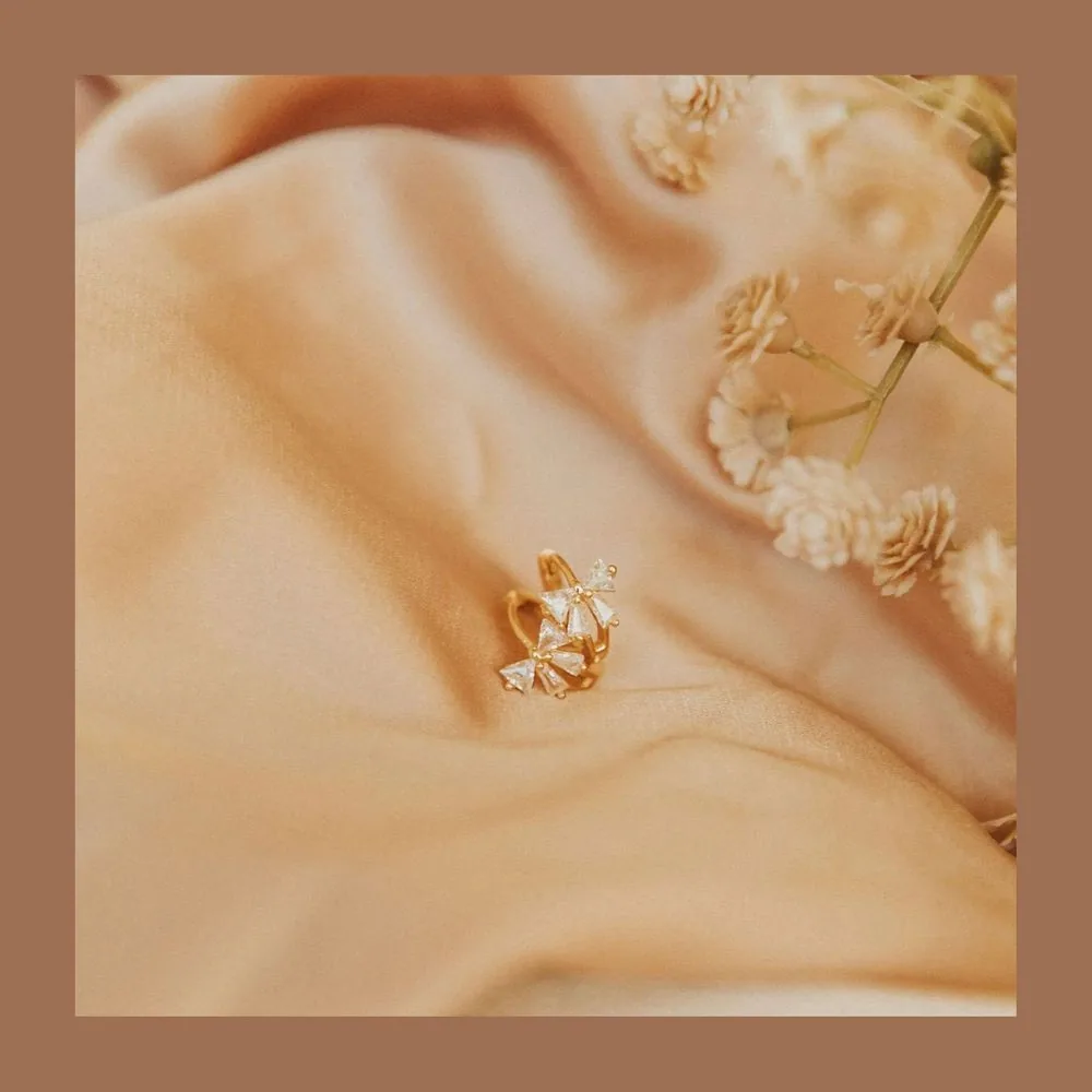 Lucy Diamond Bow Hoops by Mauve Jewelry Co.