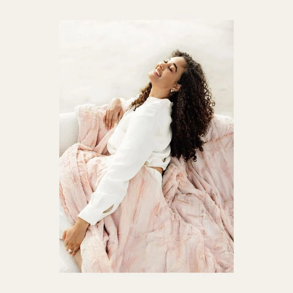 Sorbet Blush Pink Blanket by Minky Couture