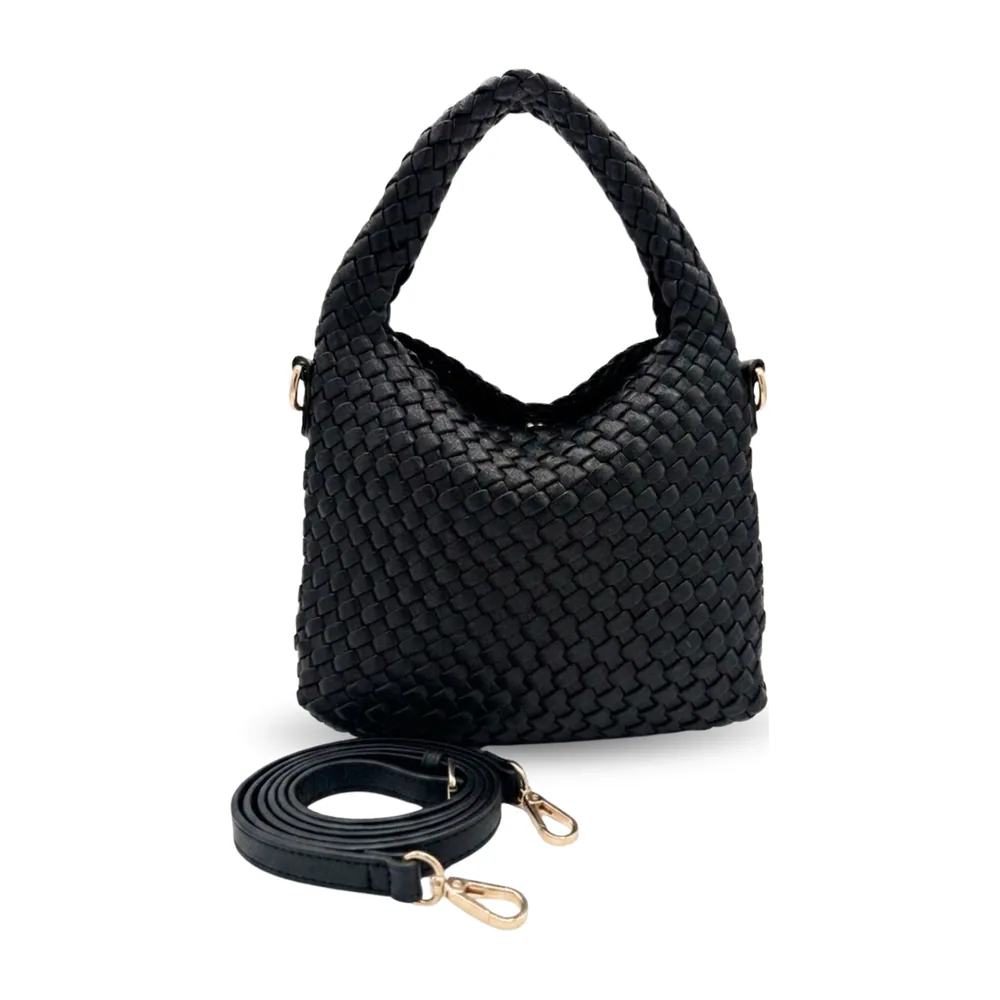 Hazel Woven Convertible Handbag by Modern+Chic