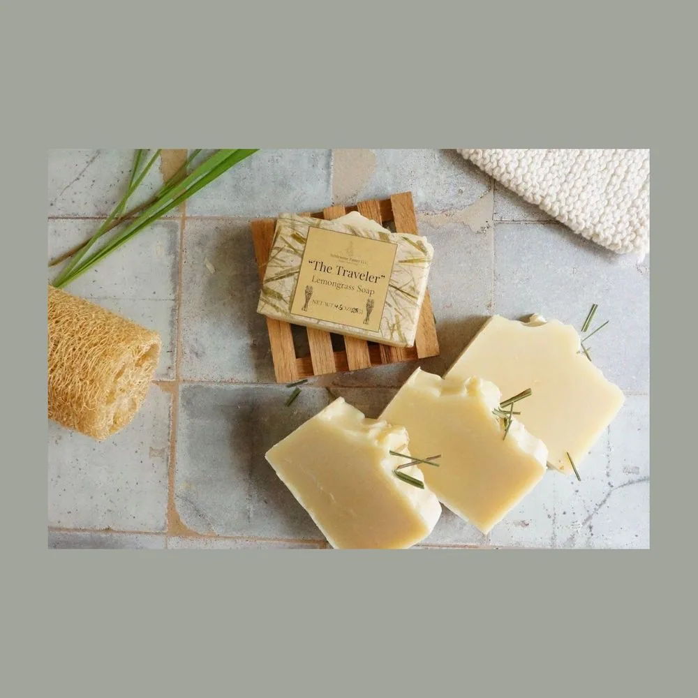 "The Traveler" Lemongrass Artisan Soap by Nettlesome Pantry