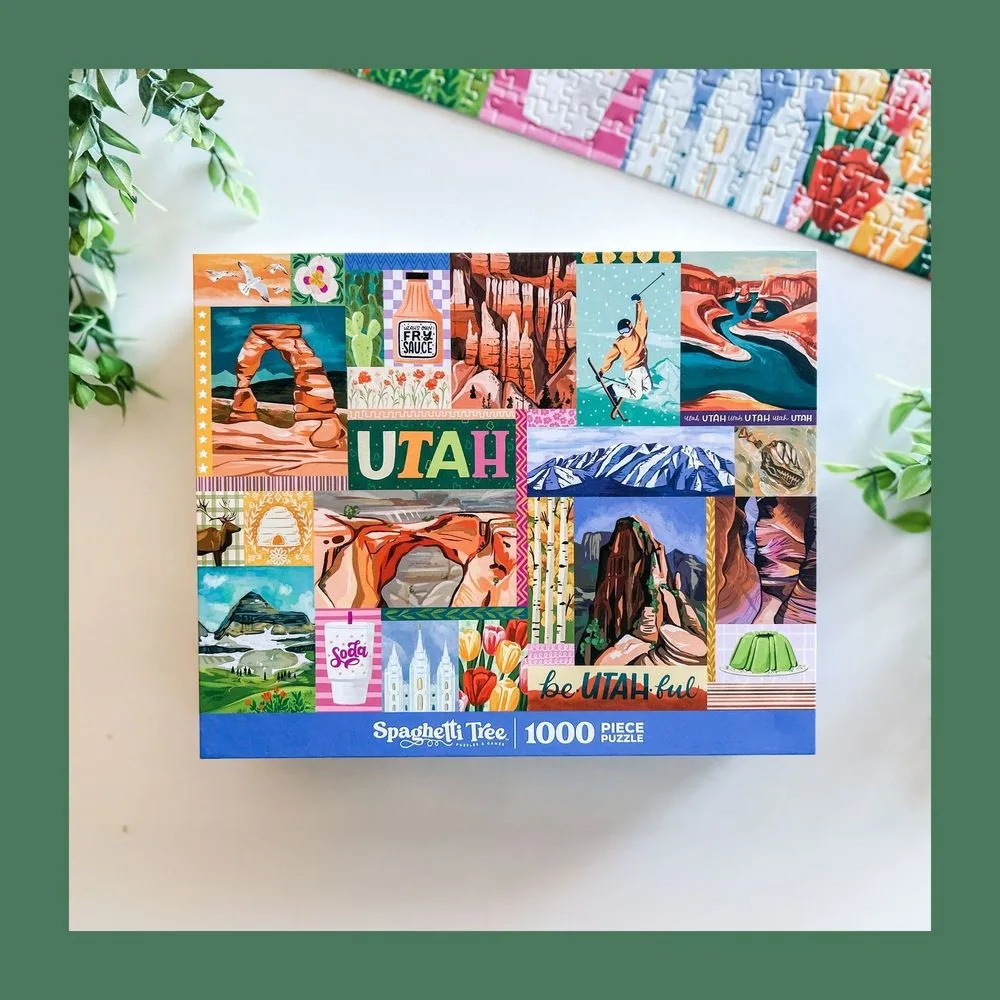 Iconic Utah 1000 Piece Puzzle by Spaghetti Tree Puzzles and Games