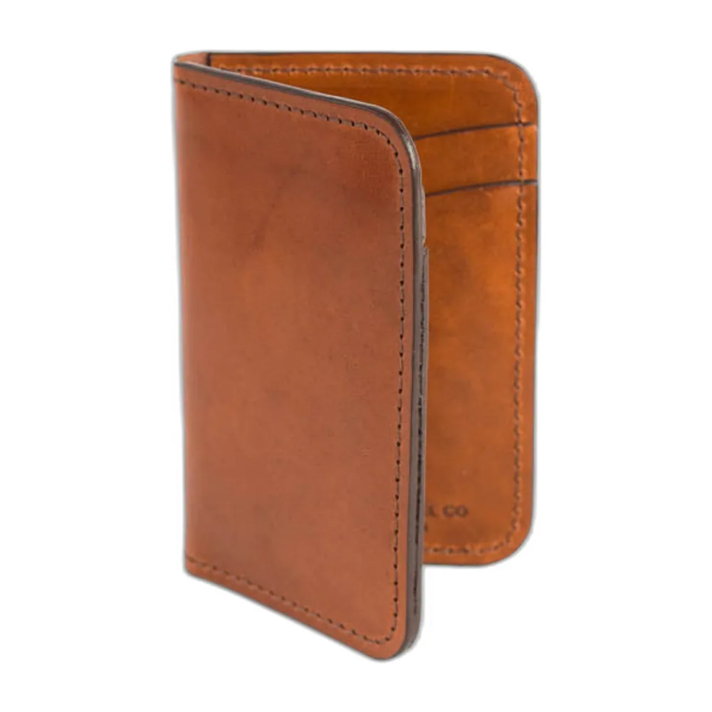 No. 52 'Buck Brown' Vertical Leather Wallet by Stock & Barrel