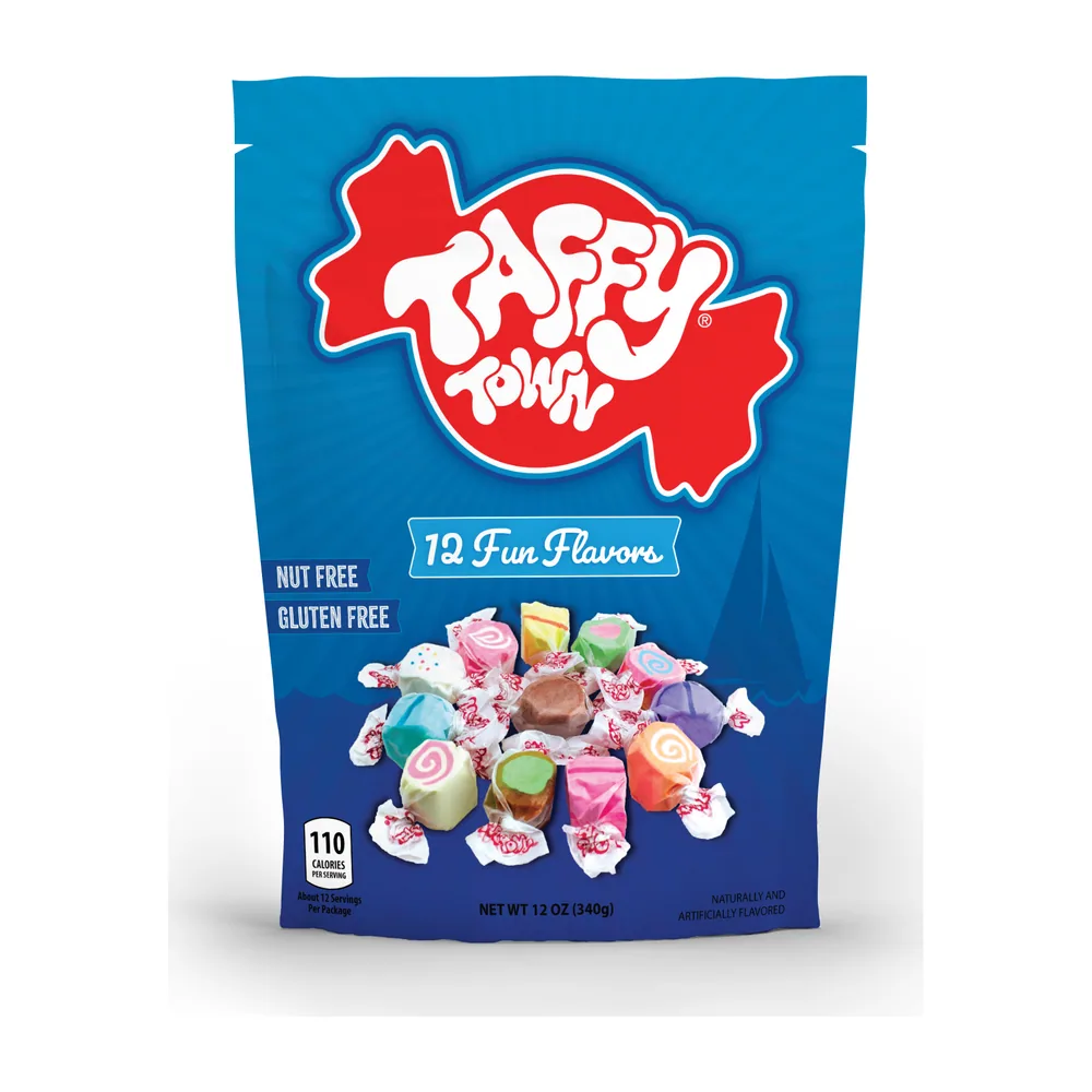 12 oz. Assorted 12 Fun Flavor Pouch Bag by Taffy Town