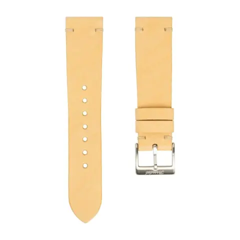 Natural Buttero Leather Watch Strap by Threaded Leather
