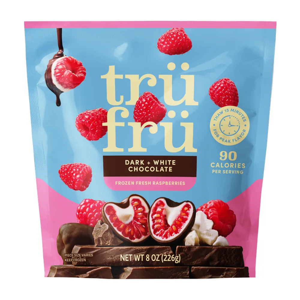Raspberries Dark & White Chocolate 8 oz by Trü Frü